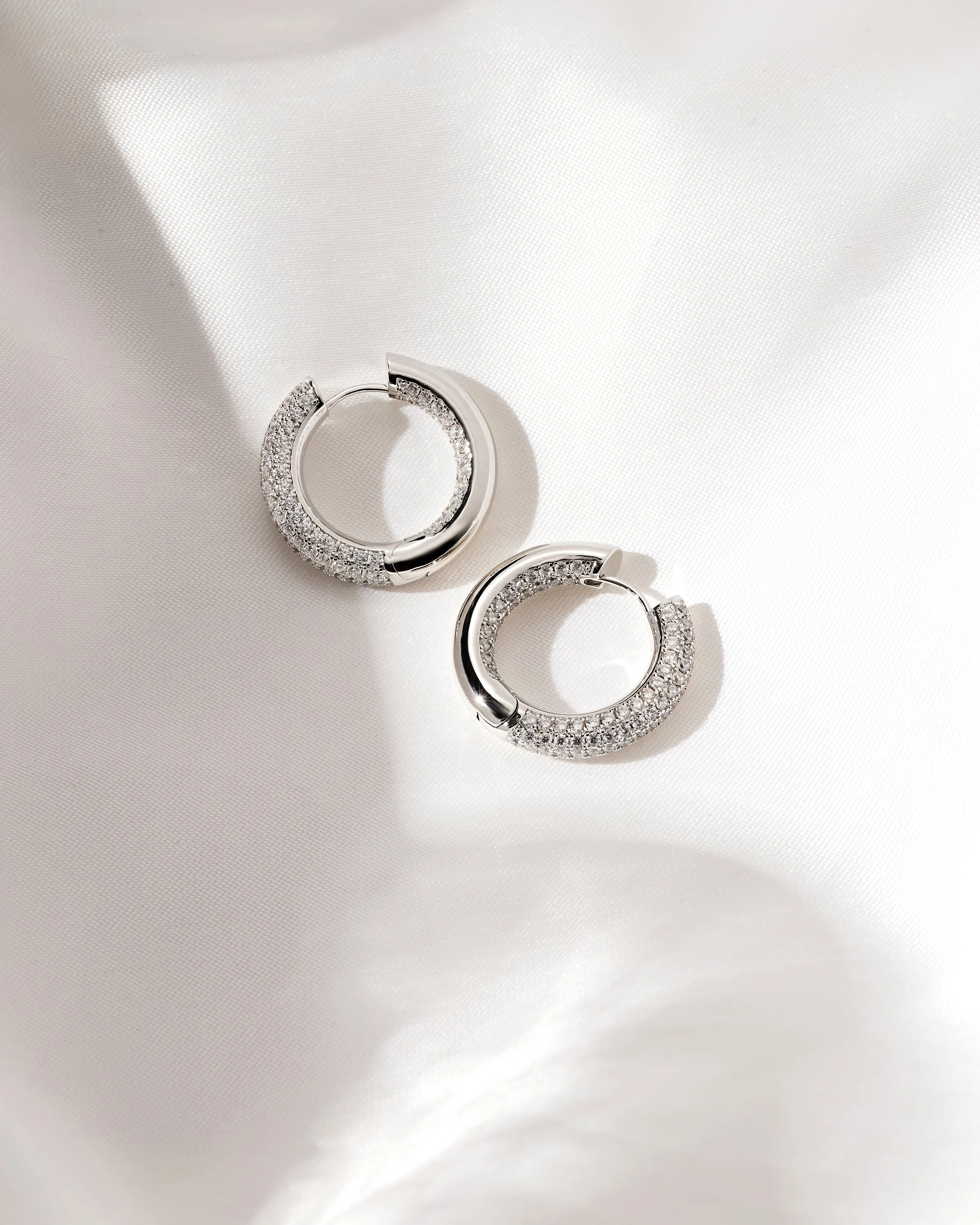 The Reversible Amalfi Hoops- Silver