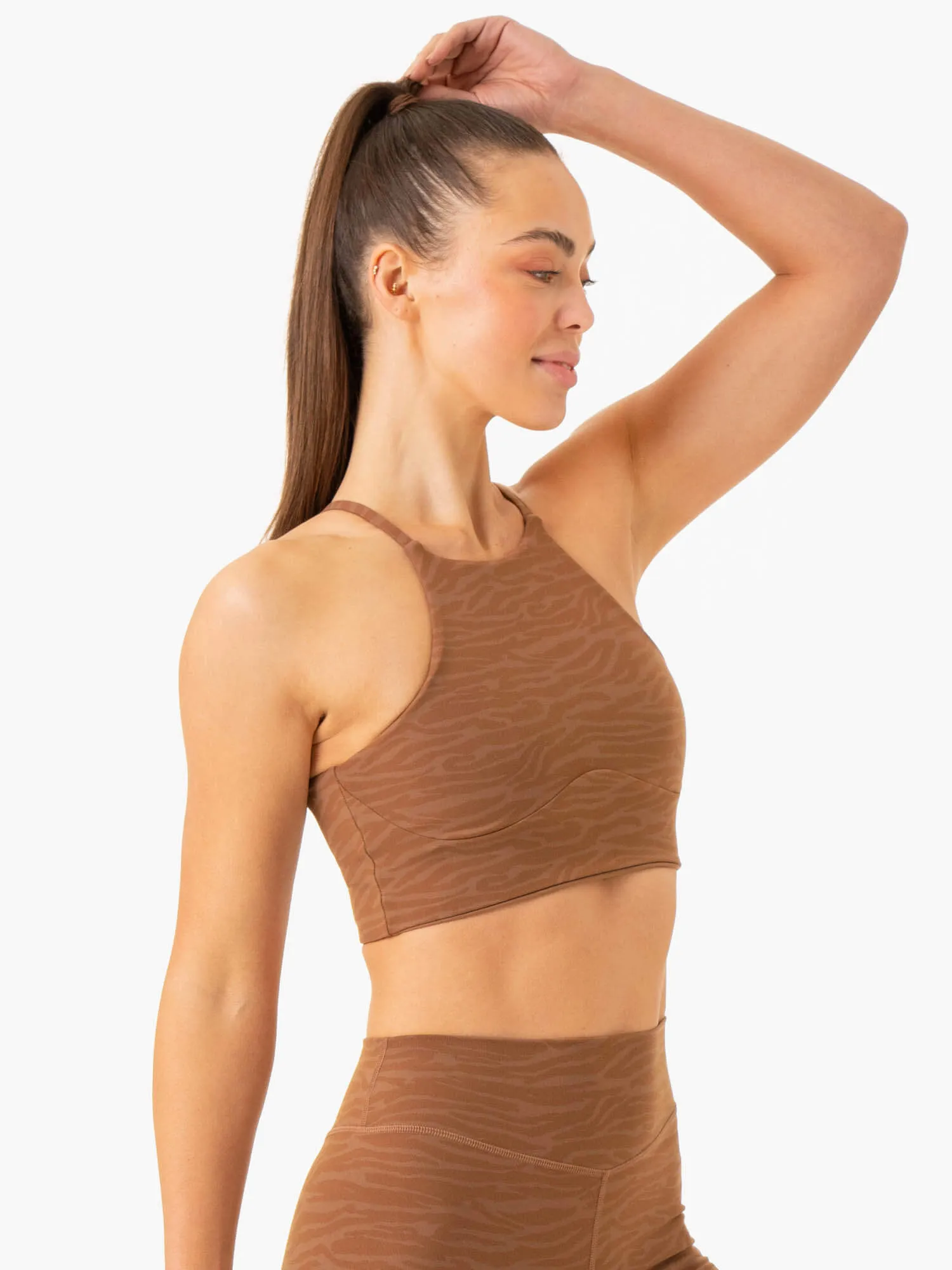 Transform Reversible Sports Crop - Chocolate Zebra