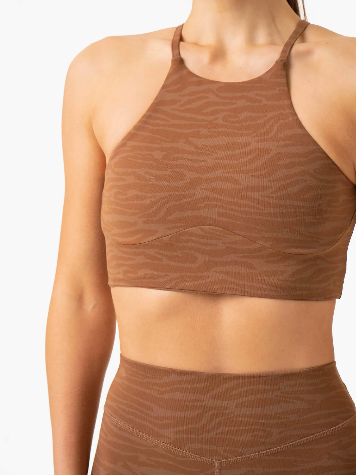 Transform Reversible Sports Crop - Chocolate Zebra