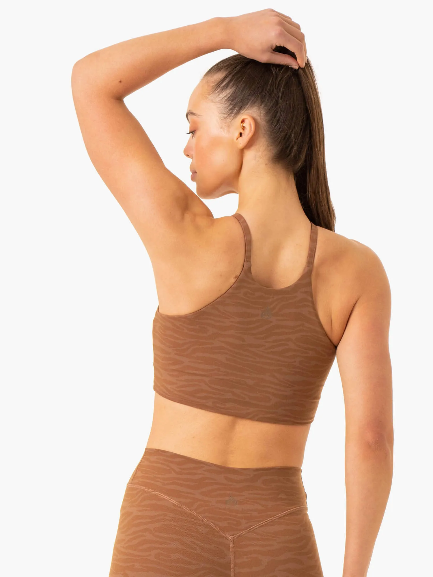 Transform Reversible Sports Crop - Chocolate Zebra