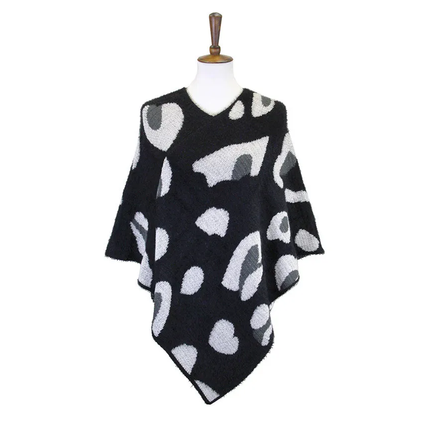 Trendy Fashionable Leopard Patterned Soft Poncho