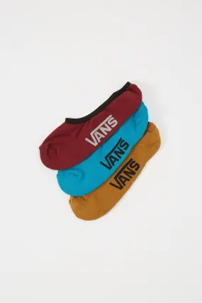 Vans Guys 3-Pack Assorted Super No Show Socks 9-13