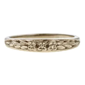 Vintage Patterned Wedding Band Ring