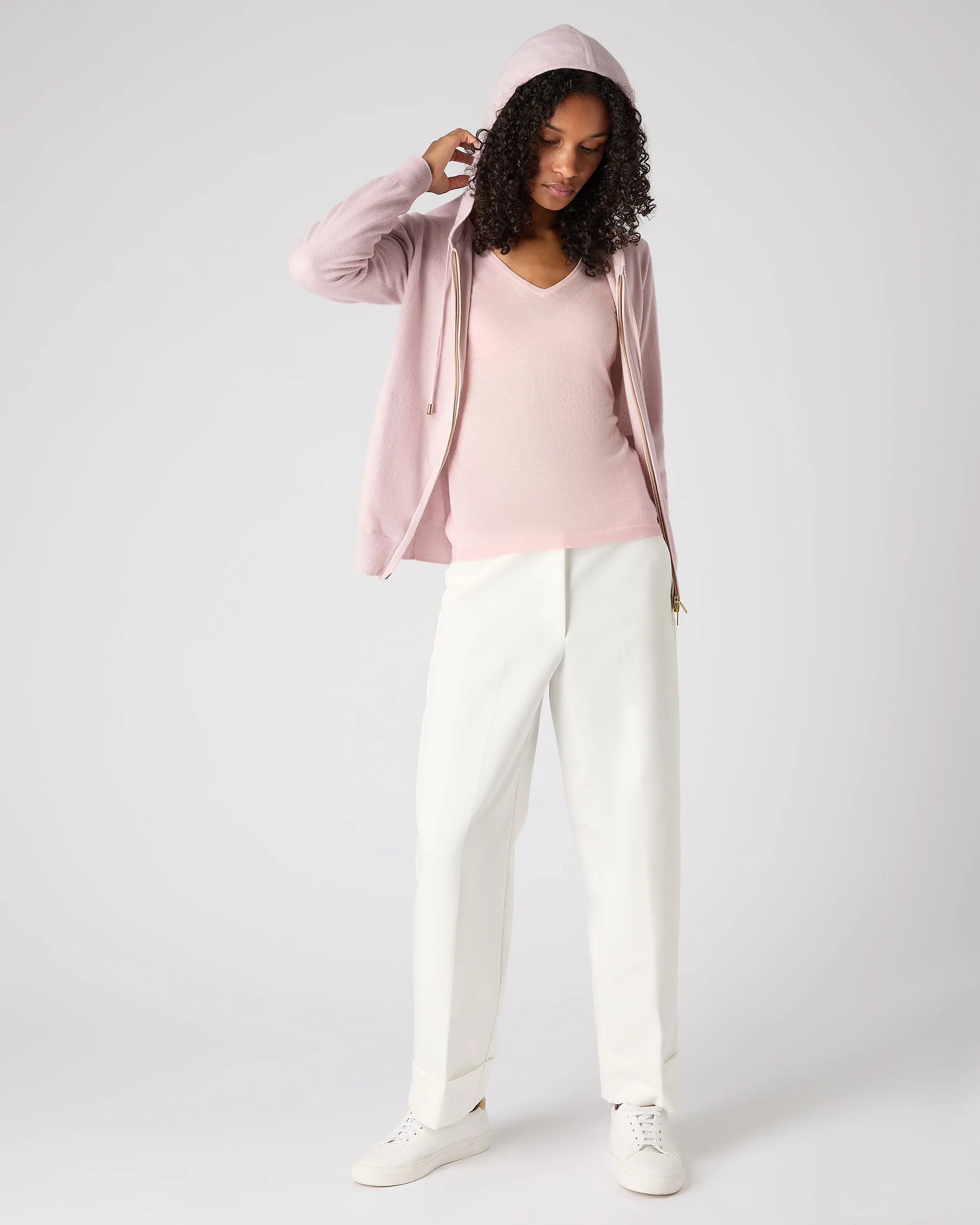 Women's Ada Cashmere Hoodie Quartz Pink