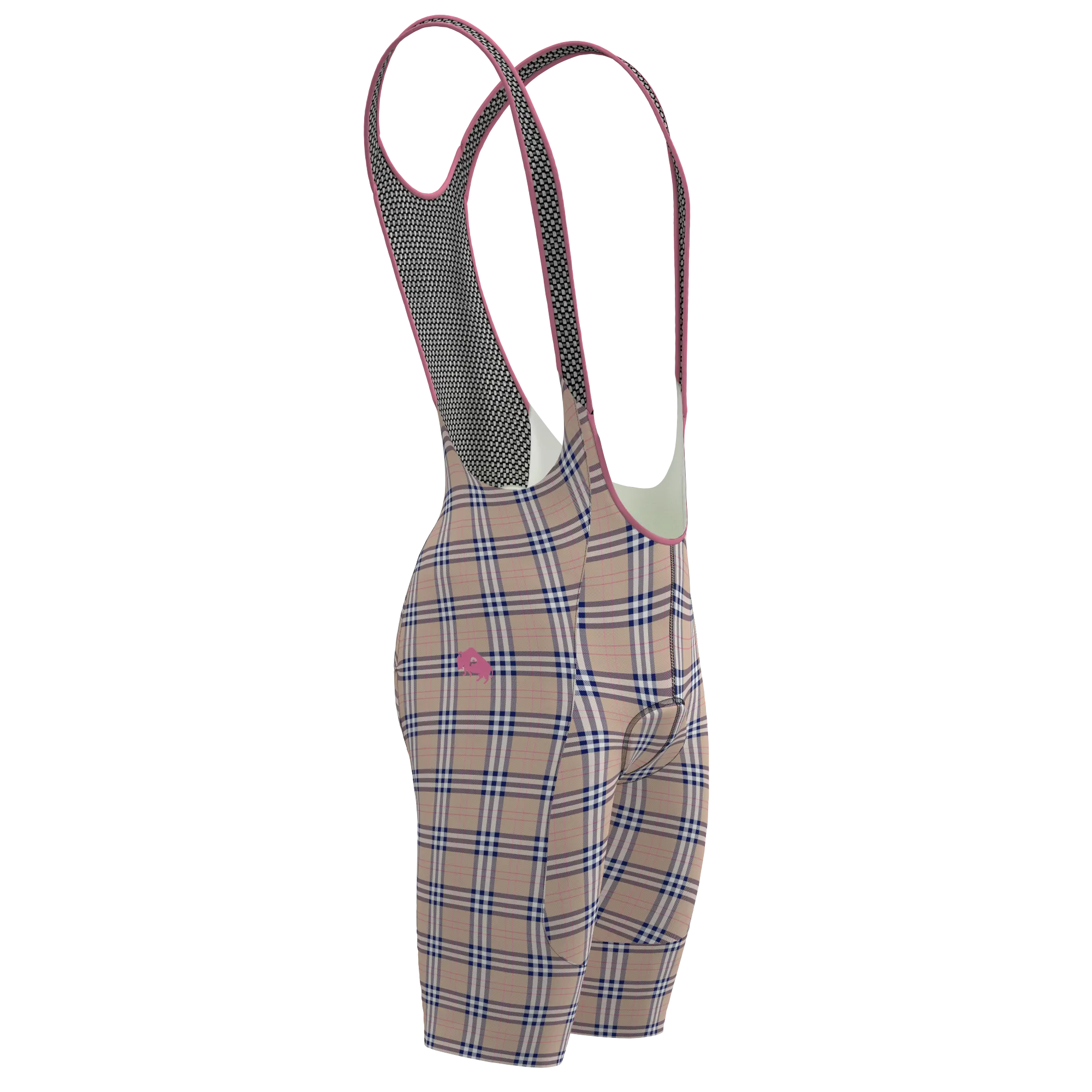 Women's WT Bib Short - Tan Plaid