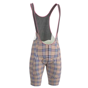 Women's WT Bib Short - Tan Plaid