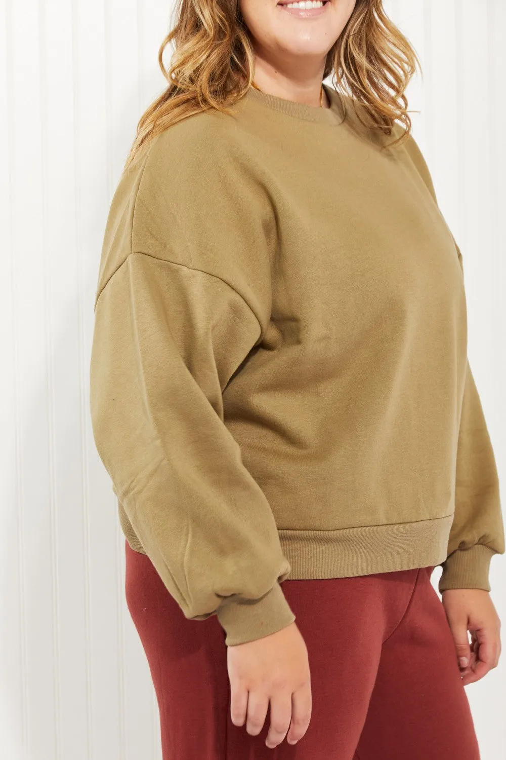 Zenana October Twilight Full Size Drop Shoulder Sweatshirt